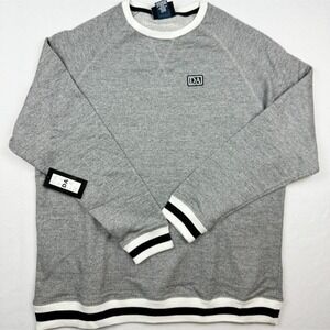 DAVID ALAN CLOTHING Varsity Crew Neck Sweatshirt Sz XXXL Grey (52" chest) NEW